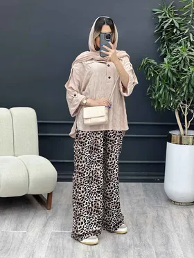 شومیز سه دکمه آستین پاگن