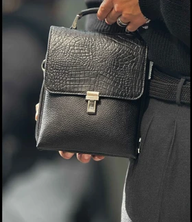 کیف دوشی چرم طبیعی دیپلماتی