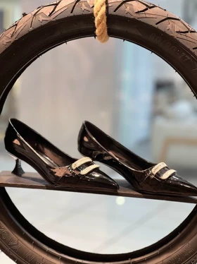 کفش مجلسی یراق مستطیلی نگینی