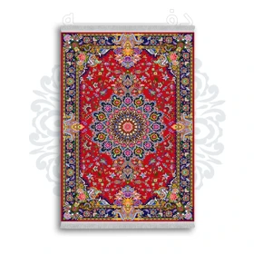*جدید* فرشینه از جنس پارچه شانل مخمل ترک طرح فانتزی برند دفه کد 1150