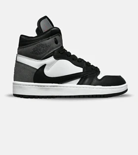 کفش کتانی ساق‌دار مردانه و زنانه سفید طوسی مشکی NIKE travis scott مدل 8363