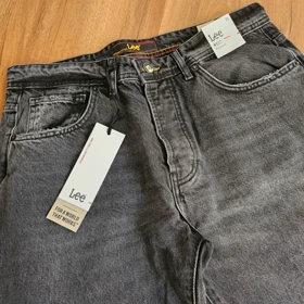 شلوارجین STRAIGHT ذغالی طرح برند لی