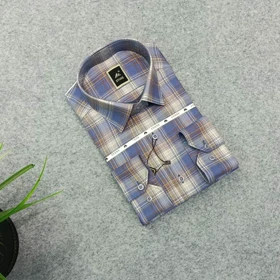 پیراهن مردانه استین بلند طرحدار _ قواره معمولی