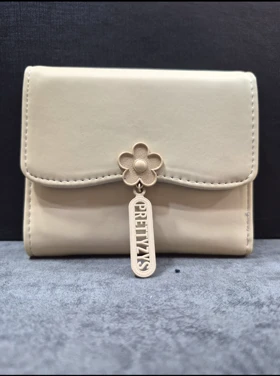 کیف پول زنانه جا کارتی کلارا وارداتی کد 1460 (کرم)