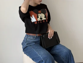 کراپ میکی موس مشکی هیمه استایلیش