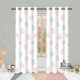 پرده کودک طرح قلبی مدل W4994