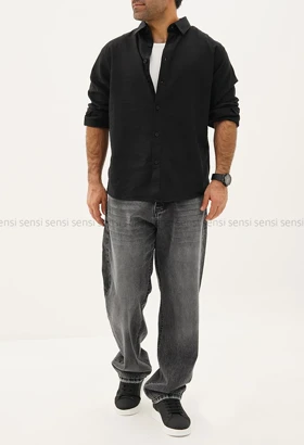 پیراهن مردانه آستین بلند لینن کد20000067