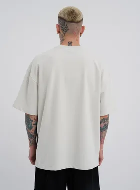 تیشرت مردانه Macstar Snake Face Oversize Grey M2072