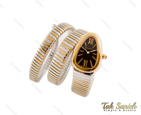 ساعت بولگاری زنانه سرپنتی طلایی سیلور مشکی Bvlgari-3690-L