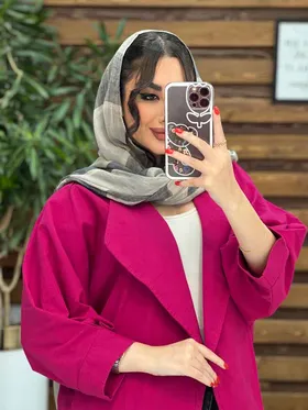 مانتو لینن یقه آمریکایی آستین پیله