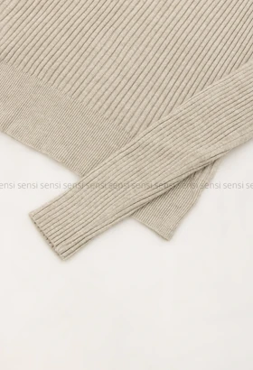 بافت یقه اسکی راه راه کد1004589