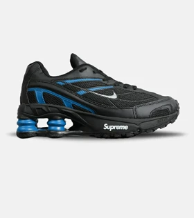کفش کتانی مردانه مشکی آبی نایک NIKE x SUPREME shox ride 2