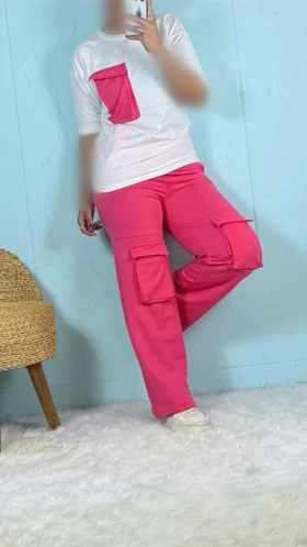 ست تیشرت و شلوار کارگو 990013