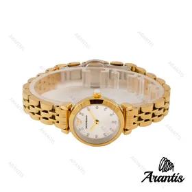 ساعت امپریوآرمانی زنانه مینی طلایی صفحه سیلور w-6875