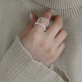 انگشتر زنانه مدلRi4040 (نقره ای)