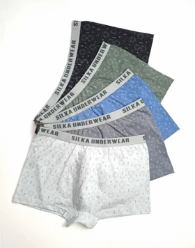 شورت مردانه نیم پا کش از رو طرح نه ضلعی اوت لت