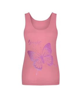 تاپ رکابی زنانه طرح پروانه