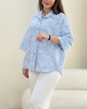 شومیز لینن گلدوزی ترمه