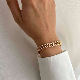 دستبند زنانه طرح کارتیه با روکش طلایی ژوپینگ