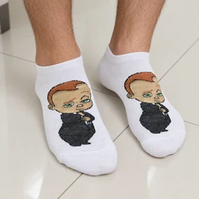 جوراب مچی فانتزی طرح بچه رئیس
