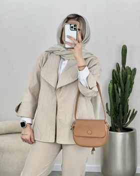 کت مزونی یقه آرشال(70)کد3508