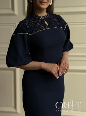 پیراهن بالاتنه گیپور نوار نگینی