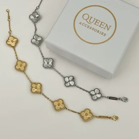 دستبند ون کلیف الحمبرا پنج گل مسترکوالیتی کد 809