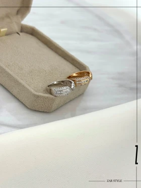 انگشتر کاف جواهری نگین باگت