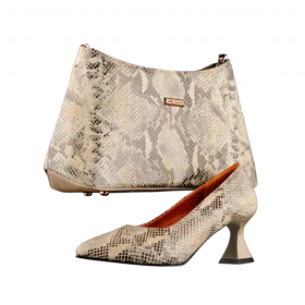 ست کیف و کفش زنانه چرم یلسان مدل آندیا کد 900-ROZHIN-RTL