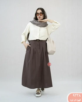 دامن لینن ویولت 9338