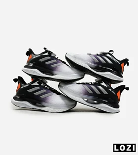 کفش کتانی مردانه و زنانه سفید بادمجانی ADIDAS Solar disk