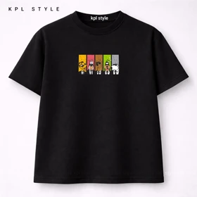 تیشرت یقه گرد طرح Pluto & Friends | قواره باکسی | جنس پنبه خالص گرم بالا کد 1269