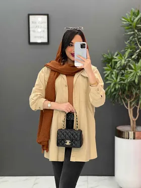 مانتو شومیزی لینن دوجیب
