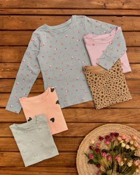 تی‌شرت آستین بلند نخ‌پنبه h&m