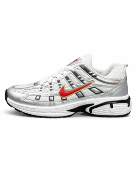 کتانی ست مردانه و زنانه مدل رانینگ نایک P6000 سفید قرمز نقره ای NIKE
