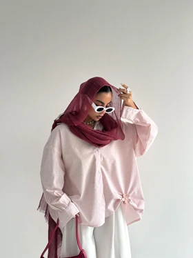 شومیز طرحدار پشت چاک