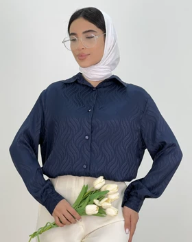 شومیز ساتن برکه(41)کد:4740