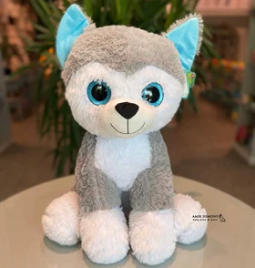 عروسک هاسکی چشم تیله ای