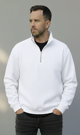 دورس نیم زیپ پارچه 3 نخ پفکی داخل کرکی