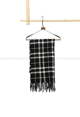 شال موهر پشمی چهار خونه کد1004420