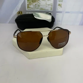 عینک آفتابی پورش دیزاین کد 1094 (فریم قهوه ای طلایی)