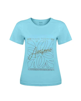 تیشرت راحتی زنانه نخی نیم آستین مدل آدنا اوت لت