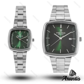 ساعت ست رومانسون دایمند سیلور صفحه سبز s-10067