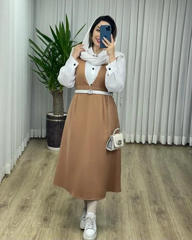 شومیز و سارافون کمربنددار