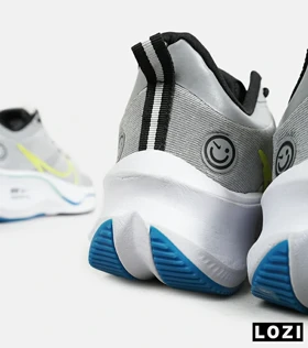 کفش کتانی مردانه و زنانه طوسی لیمویی سفید NIKE zoom x smiley مدل 7108