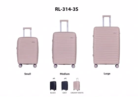 مجموعه 3 عددی چمدان رزمری مدل Rose Merry RL-314-3s_Grey