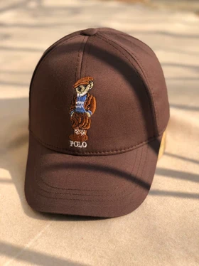 کلاه کتان وارداتی تدی polo قهوه ای