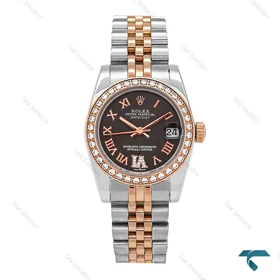 ساعت زنانه رولکس دورنگ رزگلد دورنگین Rolex-6893-L