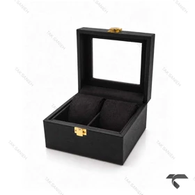 جعبه ساعت ست 2 تایی مشکی چرمی Watches-Box-Set-10778-S