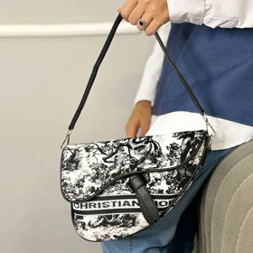 کیف دیور تفنگی Dior Saddle Bags A01 (مشکی)